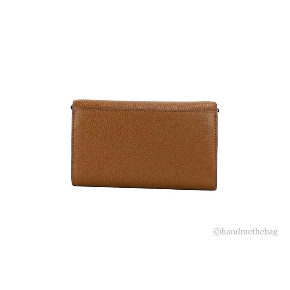 NEW Tory Burch Thea Small Brown Flat Wallet Crossbody Bag Pebbled Leather 75029 - Picture 6 of 7